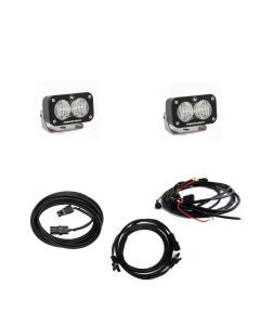 Baja Designs Dual S2 Sport Series Wide Cornering Pattern Clear Lens Toggle Wiring For Jeep Wrangler JL 2023-2024 447651