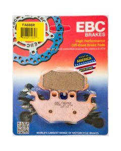 EBC 1 Pair Sintered R Series Heavy-Duty Brake Pads MPN FA686R