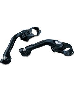 Kuryakyn Adjustable Tour-Tech Cruise Mounts Gloss Black Long