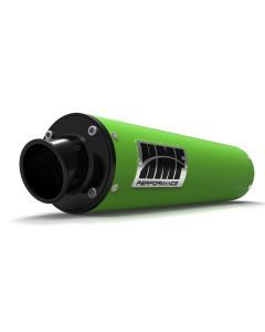 HMF Muffler Kawasaki Brute Force 750/650i 05-13 Green Performance Slip On Exhaust Black Turn Down End Cap
