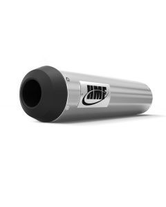 HMF Muffler Can-Am DS90 10-23 Brushed Performance Slip On Exhaust Blackout w/Spark Arrester End Cap