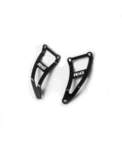 R&G Racing Black 2 Piece Exhaust Hanger Kit For 2003-2009 Suzuki SV1000 EH0027BK