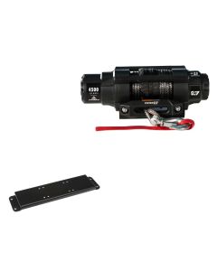 Viper 4500lbs V3 Winch Black Rope With Mount For Polaris Ranger 570 With an Extreme Bumper 2014-2022