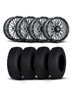 ITP Momentum 15" Machined Black Wheels And Coyote Tires [33x10R-15]