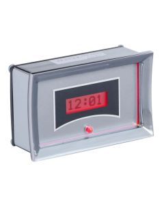 1940 Ford Car Digital Clock, Silver Alloy Style Face, Red Display