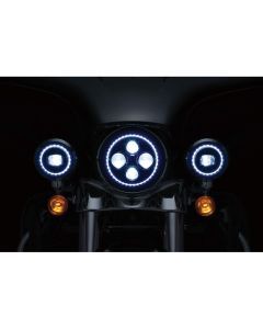 Kuryakyn Orbit Vision 4-1/2" LED Passing Lamps Black