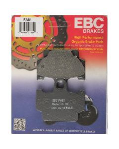 EBC 1 Pair Premium SFA Organic OE Replacement Brake Pads MPN FA81