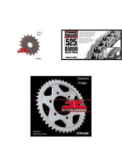525 BMOR Chain Nat,Front & Rear Sprocket Kit KAW ZX750P Ninja ZX-7R 1996-2004