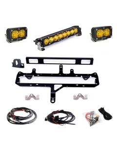 Baja Designs Grille Light Bar Kit 10 inch S8 Series Multi Pattern Baja Amber Lens 448263