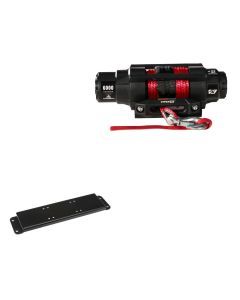 Viper 6000lbs V3 Winch Red Rope With Mount For Polaris Ranger 570 With an Extreme Bumper 2014-2022