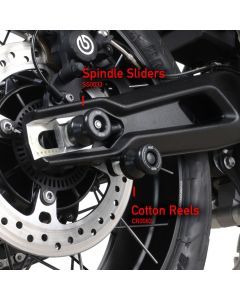 R&G Racing Black Spindle Sliders For 2011-2013 Triumph Tiger 800