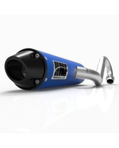 HMF Muffler Yamaha Grizzly/Kodiak 700 14-25 Candy Blue Performance Full System Exhaust Black Euro End Cap