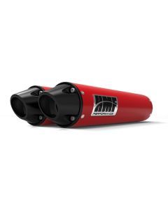 HMF Muffler Can-Am Renegade 1000 12-25 Red Performance Dual Slip On Exhaust Black Euro End Cap