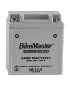 BikeMaster AGM 12V Platinum Battery For Yamaha XT125 1982-1983 Grey