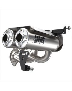 HMF Muffler Polaris RZR Pro R 22-24 Stainless Titan-XL Dual Slip On Exhaust Billet End Cap