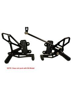 Vortex Racing Adjustable Rear Set Black - RS265K