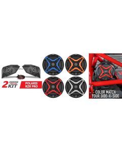 SSV Works Rear 6.5" Add On Speaker Pods With Red Grills For Polaris RZR Pro 20-22