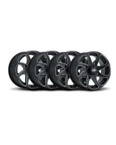 ITP Set of Four Twister Wheels Black 14x7 4/156 5+2