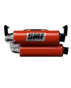 HMF Muffler Dual Slip-On Performance Exhaust Red - Can-Am Turn Down Black End Cap For Can-Am Outlander 1000/850 2025-2026 14655637672