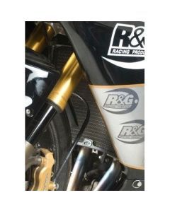 R&G Racing Black Aluminum Radiator Guard For 2007-2008 Kawasaki Ninja ZX6R ZX600P