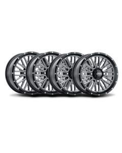 ITP Set of Four Momentum Wheels Machined Black 14x7 4/110 4+3