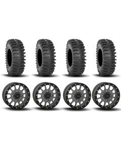 System 3 SB-5 Beadlock Gun Metal Grey 15" Wheels And XT400 Tires [30x10R-15]
