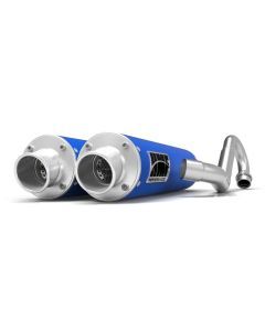 HMF Muffler Polaris RZR XP/4 1000 15-23 Blue Performance Dual Full System Exhaust Turn Down End Cap