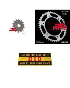 520 Chain Natural, Front & Rear Sprocket Kit for HYOSUNG GT250 R 2011-2015