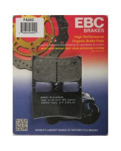 EBC 1 Pair Premium SFA Organic OE Replacement Brake Pads MPN FA252