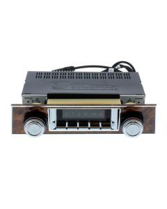 Custom Autosound 1968 Firebird 740 Premium Bluetooth Classic Car Stereo With Burlwood Bezel