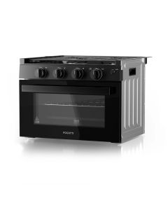 FOGATTI 17-Inch RV Oven Stove Combo, 3 Burner Propane Gas Range for Travel Trailer & Camper