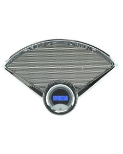 1958-62 Chevy Corvette Digital Clock, Silver Alloy Style Face, Blue Display