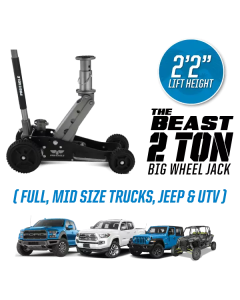 Pro Eagle 2 Ton Big Wheel Off Road High Clearance Jack - Beast ORJ2B4X