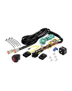 KC HiLiTES Wiring Harness - with 40 Amp Relay and LED Rocker Switch - 2-Pin Deutsch Connectors