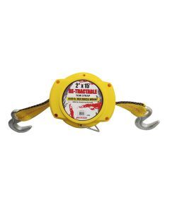 Re-tractable Recovery Strap - 2 Inch x 15 Inch  9000 lb. - E-79202