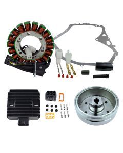 RMStator Stator Kit With Voltage Regulator , Flywheel , Crankcase Cover Gasket And Puller Tool