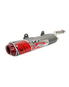 Big Gun EVO Race Stainless Steel Slip-On Exhaust With Red End Tip For Honda TRX Sportrax 250