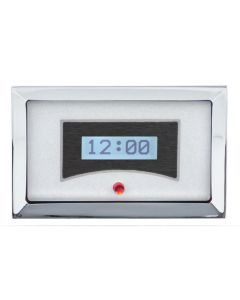 1957 Chevy Car Digital Clock, Silver Alloy Style Face, White Display