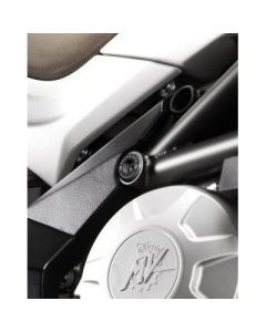 R&G Racing Black Lower Trellis Frame Plug For 2013-2016 MV Agusta Brutale 675