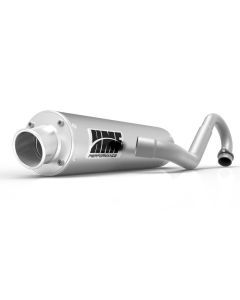 HMF Muffler Kawasaki KFX 400 03-14 Brushed Performance Full System Exhaust Turn Down End Cap