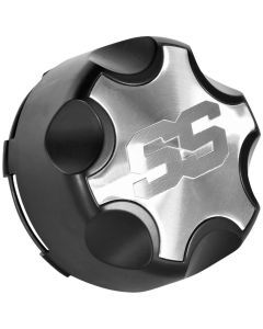 ITP Cast Aluminum Wheel Center Cap Black/Aluminum 4/137 C137SS