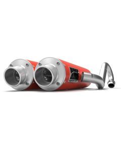 HMF Muffler Can-Am Renegade 500/850 12-22 Can-Am Red Performance Dual Full System Exhaust Turn Down End Cap