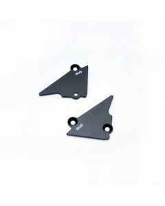 R&G Racing Black Rear Foot Rest Delete Blanking Plates For 2019-2022 Zero FX ZF3.6 Modular