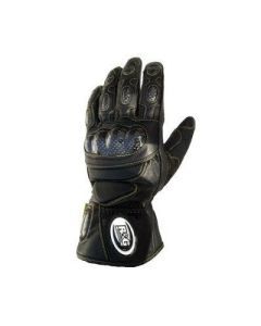 R&G Racing Black Leather Deluxe Motorcycle Gloves - Black For 2013-2018 Aprilia Caponord 1200