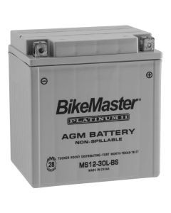 BikeMaster AGM 12V Platinum Battery For CFMOTO CForce 400 2016-2020 Grey