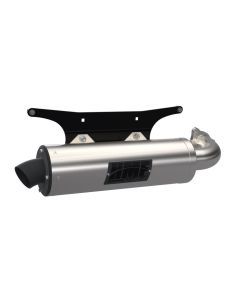HMF Muffler Polaris RZR Turbo R 22-25 Stainless Titan-SS Slip On Exhaust Blackout End Cap