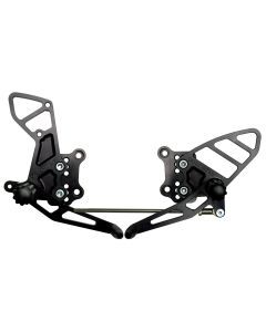 Vortex Racing Adjustable Rear Set Black - RS503K