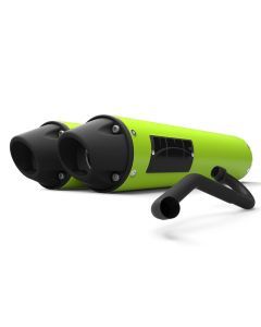 HMF Muffler Can-Am Renegade 500/850 12-22 Venom Green Performance Dual Full System Exhaust Blackout Euro End Cap