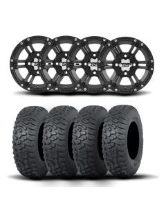 ITP SS212 14" Matte Black Wheels And Terra Hook Tires [28x9-14]