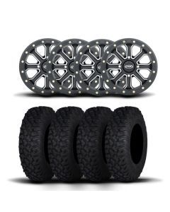 ITP Velocity Inertia 14" Matte Black Wheels And Coyote Tires [27x9R-14]